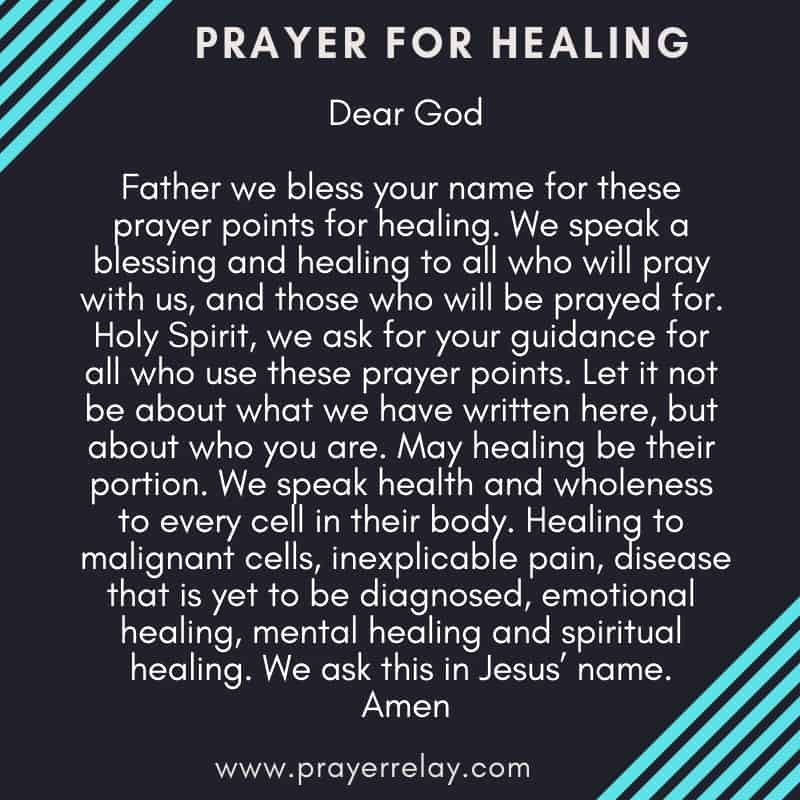 50+ Powerful Biblical Prayer Points for Healing for the sick - The ...